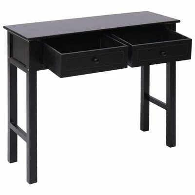 VidaXL Table console Noir 90 x 30 x 77 cm Bois 2 VidaXL Table console Noir 90 x 30 x 77 cm Bois – Image 2