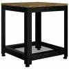 VidaXL Table d'appoint Marron foncé et noir 40x40x45 cm MDF et fer