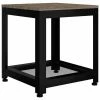 VidaXL Table d'appoint Gris et noir 40x40x45 cm MDF et fer