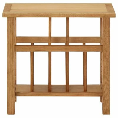 VidaXL Table à revues 45x27x42 cm Bois de chêne solide 2 VidaXL Table à revues 45x27x42 cm Bois de chêne solide – Image 2