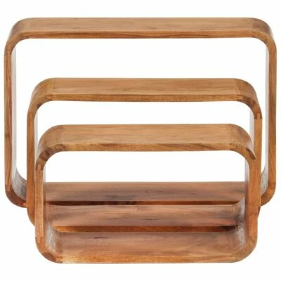 VidaXL Tables d'appoint 3 pcs Bois d'acacia solide 2 VidaXL Tables d'appoint 3 pcs Bois d'acacia solide – Image 2