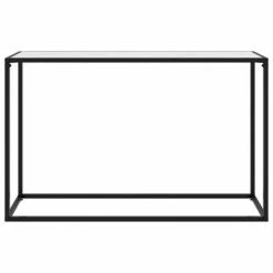 VidaXL Table console Blanc 120x35x75 cm Verre trempé -Tables d'appoint Soldes image 2 322817