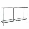 VidaXL Table console Transparent 140x35x75,5 cm Verre trempé