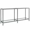 VidaXL Table console Transparent 160x35x75,5 cm Verre trempé