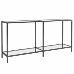 VidaXL Table console Transparent 160x35x75,5 cm Verre trempé