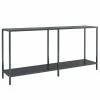 VidaXL Table console Noir 160x35x75,5 cm Verre trempé
