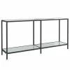 VidaXL Table console Blanc 160x35x75,5 cm Verre trempé
