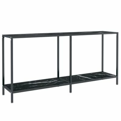 VidaXL Table console Noir 160x35x75,5 cm Verre trempé 1 VidaXL Table console Noir 160x35x75,5 cm Verre trempé