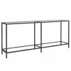 VidaXL Table console Transparent 180x35x75,5 cm Verre trempé