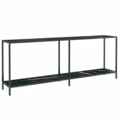 VidaXL Table console Noir 200x35x75,5 cm Verre trempé