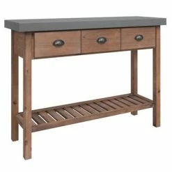 VidaXL Table console 110x35x80 cm Bois de sapin massif