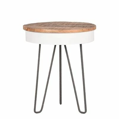 LABEL51 Table d'angle Saria 44x53 cm Blanc 2 LABEL51 Table d'angle Saria 44x53 cm Blanc – Image 2