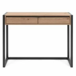 Finori Table console Denver 44 Chêne artisanal et gris anthracite