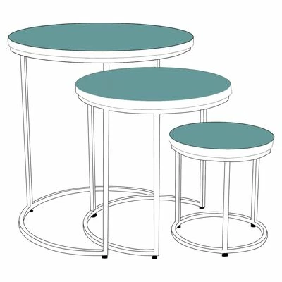 Rousseau Ensemble de tables d'appoint 3 pcs Leo Bois de Mangolia 2 Rousseau Ensemble de tables d'appoint 3 pcs Leo Bois de Mangolia – Image 2