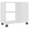 VidaXL Table d'appoint Blanc 70x35x55 cm Bois d'ingénierie