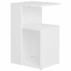 VidaXL Table d'appoint Blanc 36x30x56 cm Aggloméré