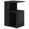 VidaXL Table d'appoint Noir brillant 36x30x56 cm Aggloméré