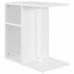 VidaXL Table d'appoint Blanc 50x30x50 cm Aggloméré