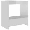 VidaXL Table d'appoint Blanc brillant 50x26x50 cm Aggloméré