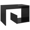 VidaXL Table d'appoint Noir brillant 59x36x38 cm Aggloméré