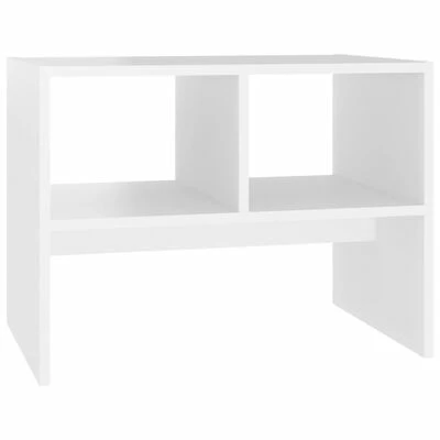 VidaXL Table d'appoint Blanc 60x40x45 cm Aggloméré 1 VidaXL Table d'appoint Blanc 60x40x45 cm Aggloméré