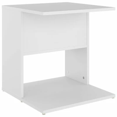 VidaXL Table d'appoint Blanc 45x45x48 cm Aggloméré 1 VidaXL Table d'appoint Blanc 45x45x48 cm Aggloméré