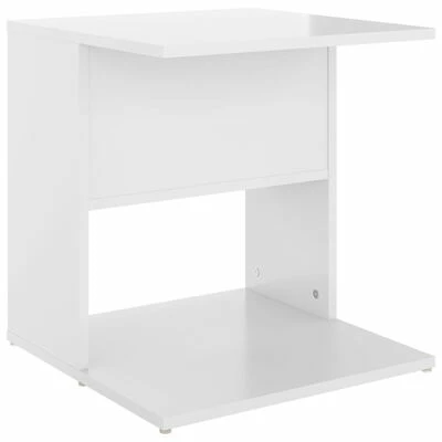 VidaXL Table d'appoint Blanc brillant 45x45x48 cm Aggloméré 1 VidaXL Table d'appoint Blanc brillant 45x45x48 cm Aggloméré