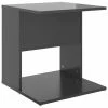 VidaXL Table d'appoint Gris brillant 45x45x48 cm Aggloméré