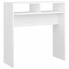 VidaXL Table console Blanc 78x30x80 cm Aggloméré