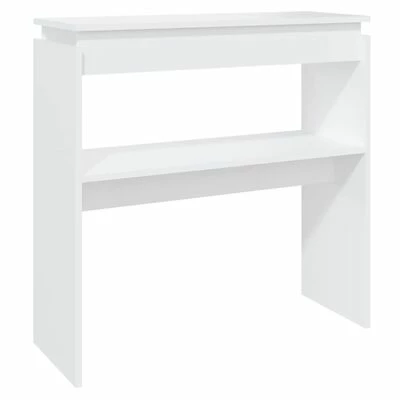 VidaXL Table console Blanc 80x30x80 cm Aggloméré 1 VidaXL Table console Blanc 80x30x80 cm Aggloméré