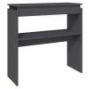 VidaXL Table console Gris 80x30x80 cm Aggloméré
