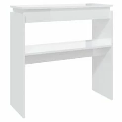 VidaXL Table console Blanc brillant 80x30x80 cm Aggloméré