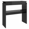 VidaXL Table console Noir brillant 80x30x80 cm Aggloméré
