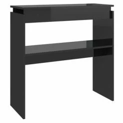 VidaXL Table console Noir brillant 80x30x80 cm Aggloméré