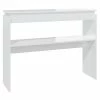 VidaXL Table console Blanc brillant 102x30x80 cm Aggloméré