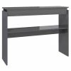 VidaXL Table console Gris brillant 102x30x80 cm Aggloméré