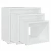 VidaXL Tables gigognes 3 pcs Blanc Aggloméré