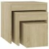 VidaXL Tables gigognes 3 pcs Chêne sonoma Aggloméré
