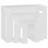 VidaXL Tables gigognes 3 pcs Blanc Bois d'ingénierie