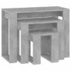 VidaXL Tables gigognes 3 pcs Gris béton Bois d'ingénierie