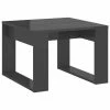 VidaXL Table d'appoint Gris brillant 50x50x35 cm Aggloméré