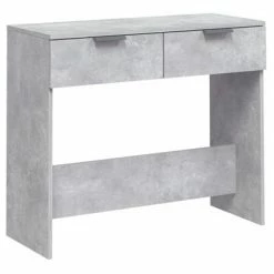 VidaXL Table console Gris béton 90x36x75 cm Bois d'ingénierie