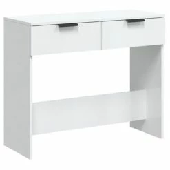 VidaXL Table console Blanc brillant 90x36x75 cm Bois d'ingénierie