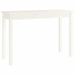 VidaXL Table console Blanc 110x40x75 cm Bois massif de pin