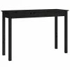 VidaXL Table console Noir 110x40x75 cm Bois massif de pin