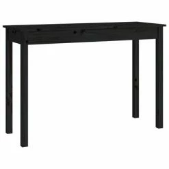 VidaXL Table console Noir 110x40x75 cm Bois massif de pin