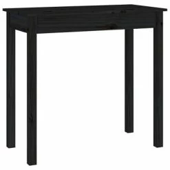 VidaXL Table console Noir 80x40x75 cm Bois massif de pin