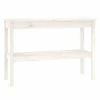 VidaXL Table console Blanc 110x40x75 cm Bois de pin solide