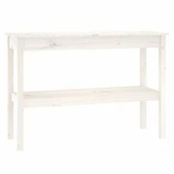 VidaXL Table console Blanc 110x40x75 cm Bois de pin solide