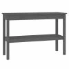 VidaXL Table console Gris 110x40x75 cm Bois de pin solide
